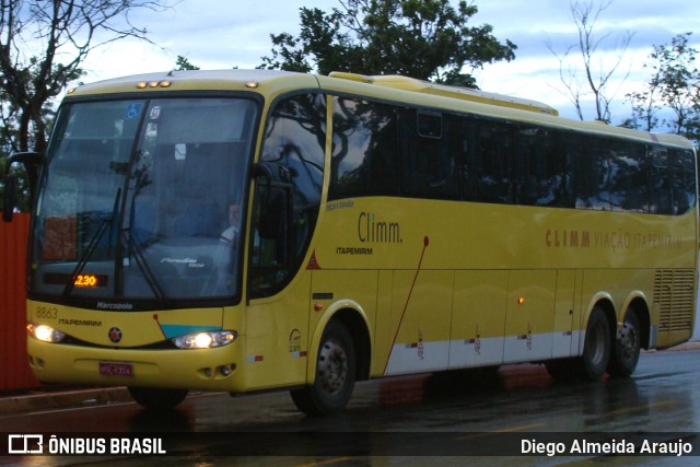 Viação Itapemirim 8863 na cidade de Brasília, Distrito Federal, Brasil, por Diego Almeida Araujo. ID da foto: 7587602.