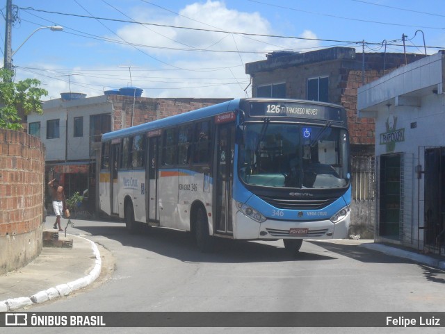 Expresso Vera Cruz 346 na cidade de Recife, Pernambuco, Brasil, por Felipe Luiz. ID da foto: 7588018.