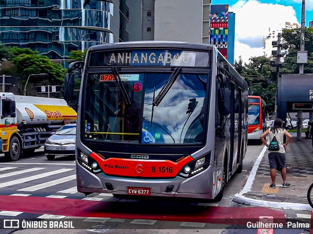 TRANSPPASS - Transporte de Passageiros 8 1516 na cidade de São Paulo, São Paulo, Brasil, por Guilherme  Palma. ID da foto: 7589077.