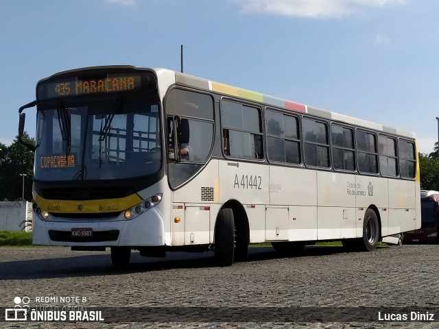 Real Auto Ônibus A41442 na cidade de Rio de Janeiro, Rio de Janeiro, Brasil, por Lucas Diniz. ID da foto: 7590213.