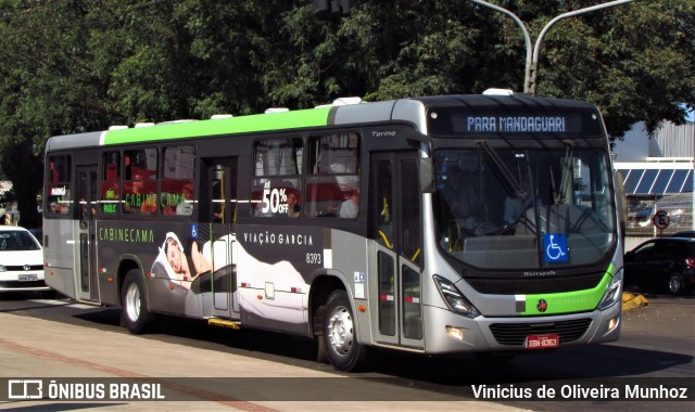 Viação Garcia 8393 na cidade de Maringá, Paraná, Brasil, por Vinicius de Oliveira Munhoz. ID da foto: 7592711.