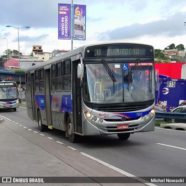 BBTT - Benfica Barueri Transporte e Turismo 1141 na cidade de Itapevi, São Paulo, Brasil, por Michel Nowacki. ID da foto: 7592866.