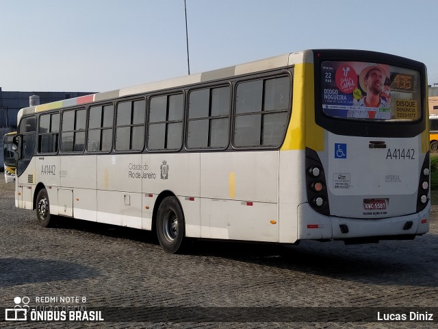 Real Auto Ônibus A41442 na cidade de Rio de Janeiro, Rio de Janeiro, Brasil, por Lucas Diniz. ID da foto: 7590211.