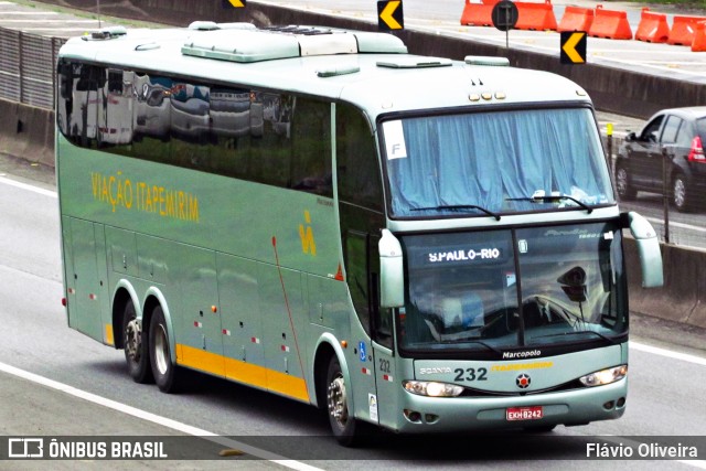 Viação Itapemirim 232 na cidade de Resende, Rio de Janeiro, Brasil, por Flávio Oliveira. Número da foto: #7591449.