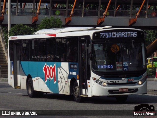 Auto Viação 1001 RJ 108.831 na cidade de Rio de Janeiro, Rio de Janeiro, Brasil, por Lucas Alvim. ID da foto: 7590758.