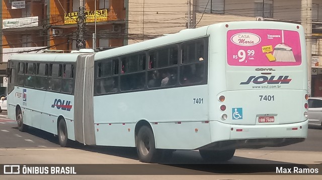 SOUL - Sociedade de Ônibus União Ltda. 7401 na cidade de Porto Alegre, Rio Grande do Sul, Brasil, por Max Ramos. ID da foto: 7594397.