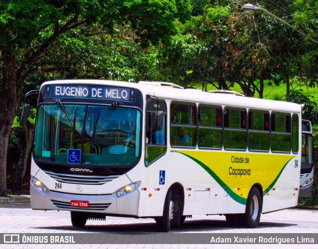 ABC Transportes Coletivos - Cidade de Caçapava 244 na cidade de Caçapava, São Paulo, Brasil, por Adam Xavier Rodrigues Lima. ID da foto: 7593668.