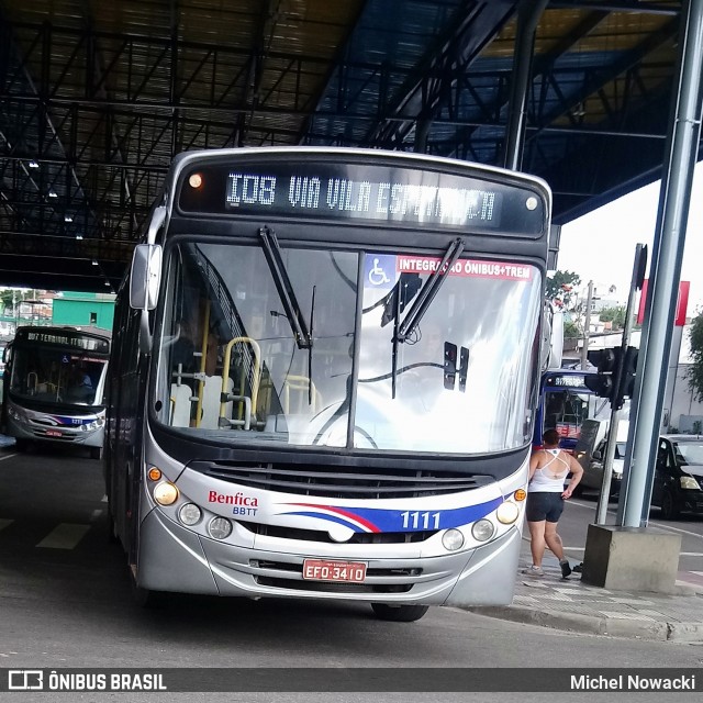 BBTT - Benfica Barueri Transporte e Turismo 1111 na cidade de Itapevi, São Paulo, Brasil, por Michel Nowacki. ID da foto: 7595151.