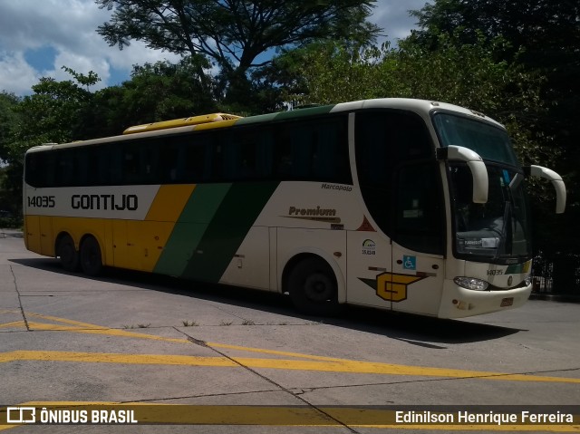 Empresa Gontijo de Transportes 14035 na cidade de São Paulo, São Paulo, Brasil, por Edinilson Henrique Ferreira. ID da foto: 7664924.