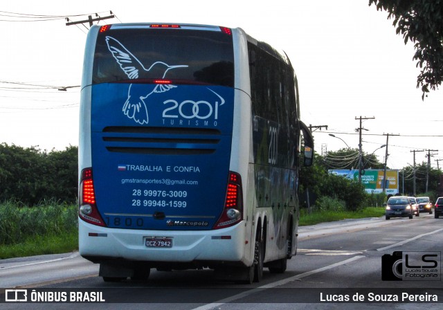 2001 Transportes e Turismo 1800 na cidade de Campos dos Goytacazes, Rio de Janeiro, Brasil, por Lucas de Souza Pereira. ID da foto: 7671136.