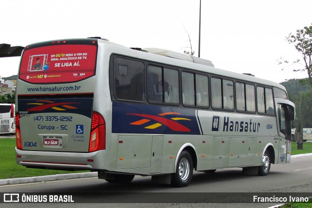 Hansatur Transporte e Turismo 11304 na cidade de Florianópolis, Santa Catarina, Brasil, por Francisco Ivano. ID da foto: 7665718.