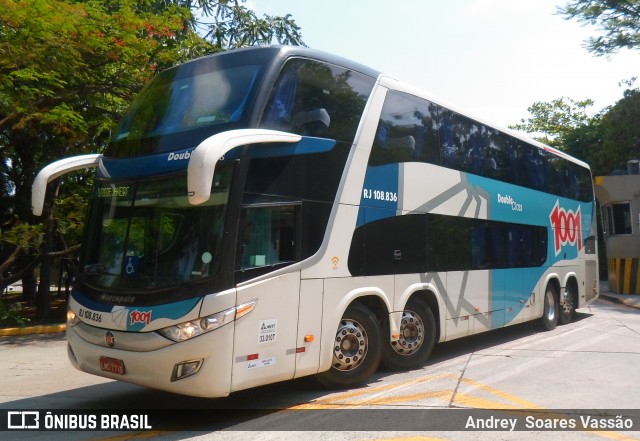 Auto Viação 1001 RJ 108.836 na cidade de São Paulo, São Paulo, Brasil, por Andrey  Soares Vassão. Número da foto: #7666240.