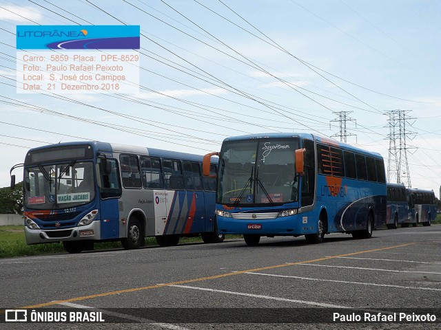 Litorânea Transportes Coletivos 5859 na cidade de São José dos Campos, São Paulo, Brasil, por Paulo Rafael Peixoto. ID da foto: 7665889.