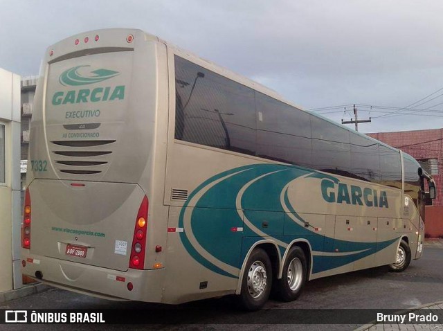 Viação Garcia 7332 na cidade de Ponta Grossa, Paraná, Brasil, por Bruny Prado. Número da foto: #7666656.