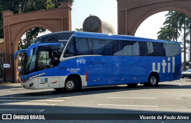 UTIL - União Transporte Interestadual de Luxo 9911 na cidade de Aparecida, São Paulo, Brasil, por Vicente de Paulo Alves. Número da foto: #7712918.