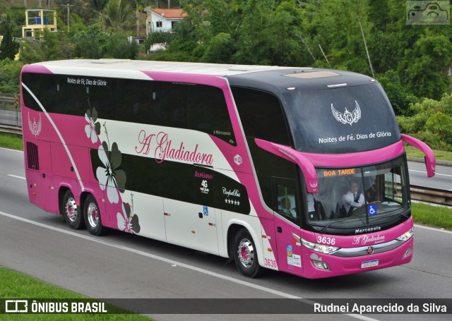 A Gladiadora Turismo 3636 na cidade de Santa Isabel, São Paulo, Brasil, por Rudnei Aparecido da Silva. ID da foto: 7711523.