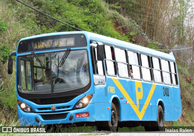 Viação Pires 2400 na cidade de Santos Dumont, Minas Gerais, Brasil, por Isaias Ralen. ID da foto: 7711316.