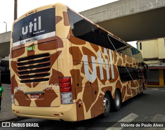 UTIL - União Transporte Interestadual de Luxo 11509 na cidade de Belo Horizonte, Minas Gerais, Brasil, por Vicente de Paulo Alves. ID da foto: 7713070.