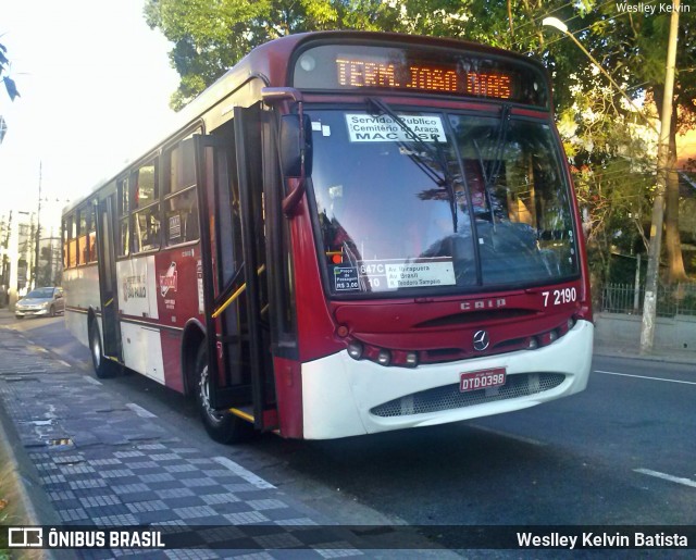 Viação Campo Belo 7 2190 na cidade de São Paulo, São Paulo, Brasil, por Weslley Kelvin Batista. Número da foto: #7711379.
