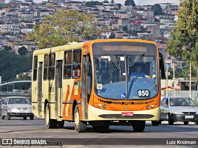 VSLL - Viação Santa Luzia 850 na cidade de Juiz de Fora, Minas Gerais, Brasil, por Luiz Krolman. Número da foto: #7712261.