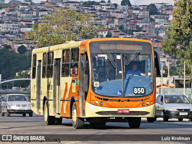 VSLL - Viação Santa Luzia 850 na cidade de Juiz de Fora, Minas Gerais, Brasil, por Luiz Krolman. ID da foto: 7712261.