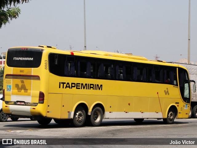 Viação Itapemirim 8883 na cidade de São Paulo, São Paulo, Brasil, por João Victor. ID da foto: 7712583.