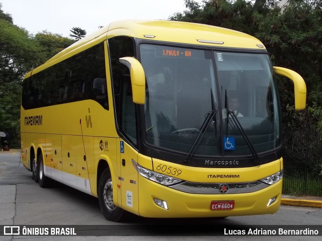 Viação Itapemirim 60539 na cidade de São Paulo, São Paulo, Brasil, por Lucas Adriano Bernardino. Número da foto: #7718333.