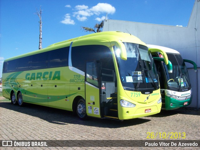 Viação Garcia 7759 na cidade de Franca, São Paulo, Brasil, por Paulo Vitor De Azevedo. Número da foto: #7715829.