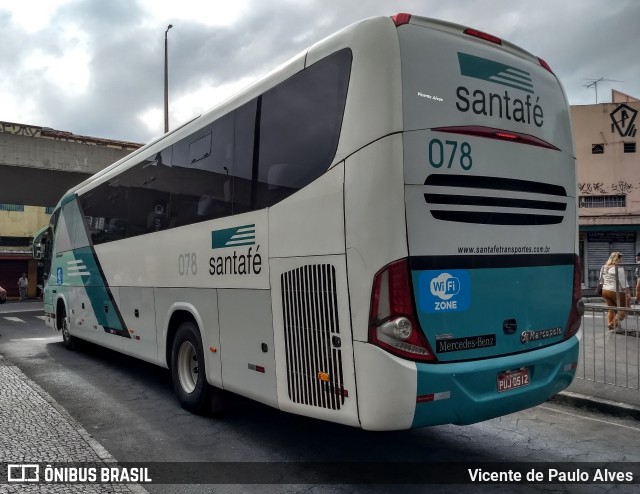 Santa Fé Transportes 078 na cidade de Belo Horizonte, Minas Gerais, Brasil, por Vicente de Paulo Alves. Número da foto: #7717850.