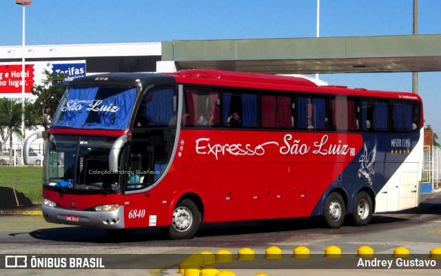 Expresso São Luiz 6840 na cidade de Goiânia, Goiás, Brasil, por Andrey Gustavo. ID da foto: 7717589.