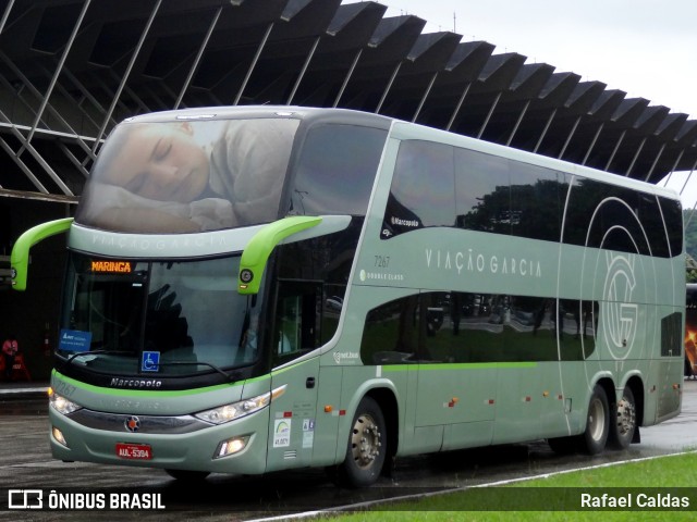 Viação Garcia 7267 na cidade de Florianópolis, Santa Catarina, Brasil, por Rafael Caldas. ID da foto: 7718617.