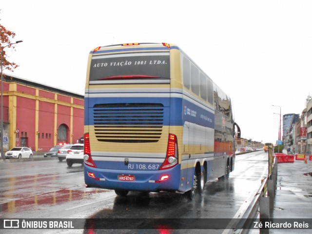 Auto Viação 1001 RJ 108.687 na cidade de Rio de Janeiro, Rio de Janeiro, Brasil, por Zé Ricardo Reis. ID da foto: 7715720.