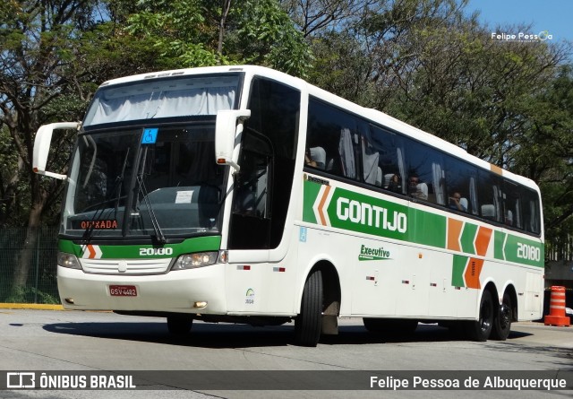 Empresa Gontijo de Transportes 20180 na cidade de São Paulo, São Paulo, Brasil, por Felipe Pessoa de Albuquerque. ID da foto: 7719408.