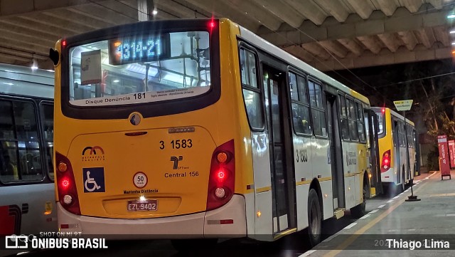 Viação Metrópole Paulista - Zona Leste 3 1583 na cidade de São Paulo, São Paulo, Brasil, por Thiago Lima. Número da foto: #7722182.