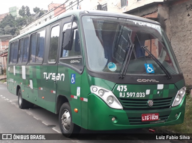 Tursan - Turismo Santo André 475 na cidade de Volta Redonda, Rio de Janeiro, Brasil, por Luiz Fabio Silva. Número da foto: #7720804.