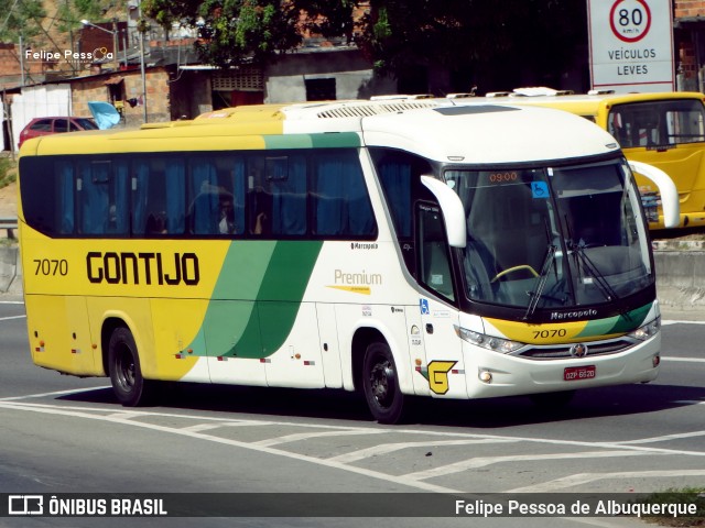 Empresa Gontijo de Transportes 7070 na cidade de Salvador, Bahia, Brasil, por Felipe Pessoa de Albuquerque. ID da foto: 7720146.