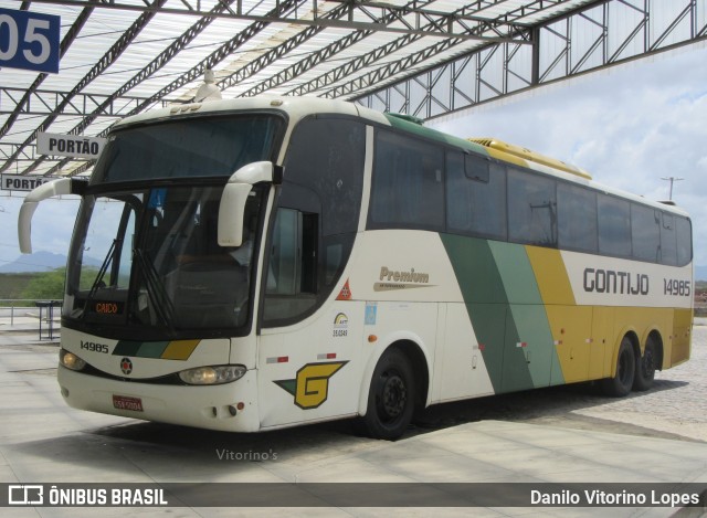 Empresa Gontijo de Transportes 14985 na cidade de Patos, Paraíba, Brasil, por Danilo Vitorino Lopes. Número da foto: #7719831.