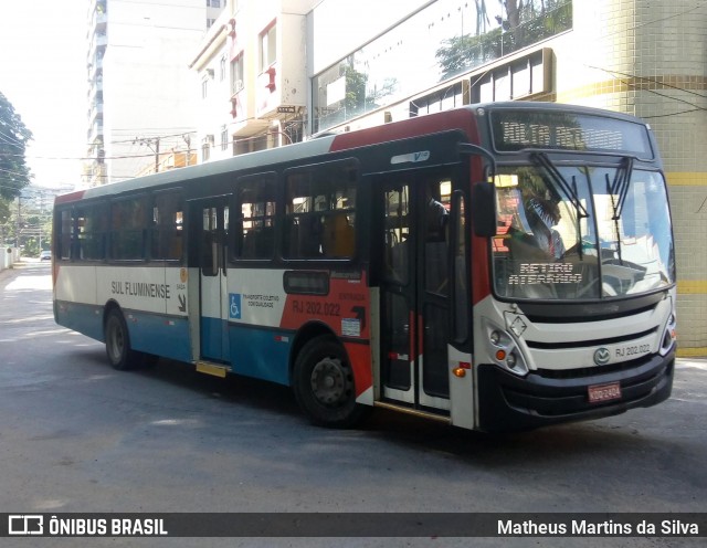 Viação Sul Fluminense RJ 202.022 na cidade de Barra Mansa, Rio de Janeiro, Brasil, por Matheus Martins da Silva. Número da foto: #7721504.