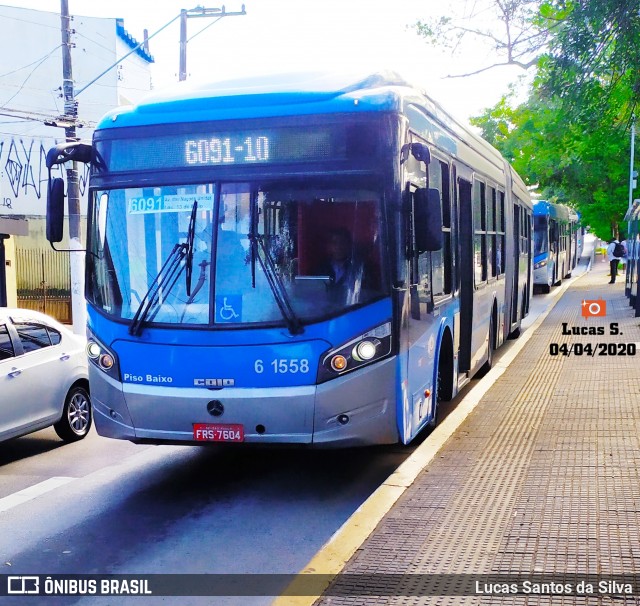 Viação Grajaú S.A. 6 1558 na cidade de São Paulo, São Paulo, Brasil, por Lucas Santos da Silva. ID da foto: 7721050.