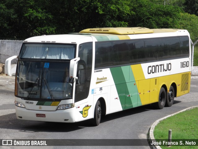 Empresa Gontijo de Transportes 11610 na cidade de Aracaju, Sergipe, Brasil, por José Franca S. Neto. ID da foto: 7720589.