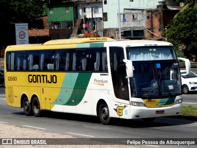 Empresa Gontijo de Transportes 12680 na cidade de Salvador, Bahia, Brasil, por Felipe Pessoa de Albuquerque. ID da foto: 7720113.