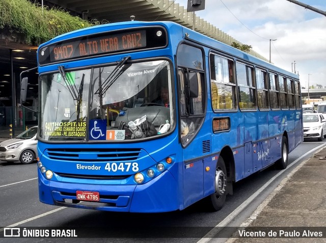 Urca Auto Ônibus 40478 na cidade de Belo Horizonte, Minas Gerais, Brasil, por Vicente de Paulo Alves. ID da foto: 7722150.