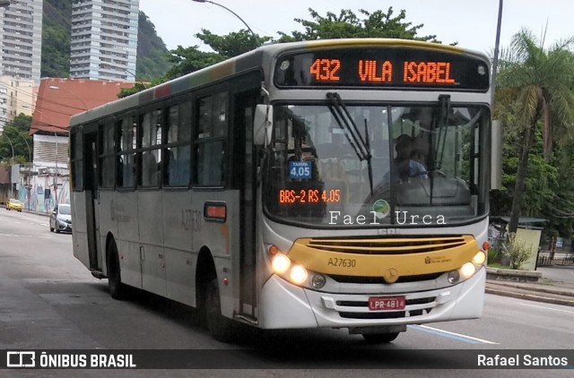 Transportes Vila Isabel A27630 na cidade de Rio de Janeiro, Rio de Janeiro, Brasil, por Rafael Santos. ID da foto: 7721755.