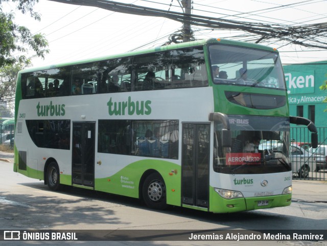 TurBus 2453 na cidade de Santiago, Santiago, Metropolitana de Santiago, Chile, por Jeremias Alejandro Medina Ramirez. ID da foto: 7721370.