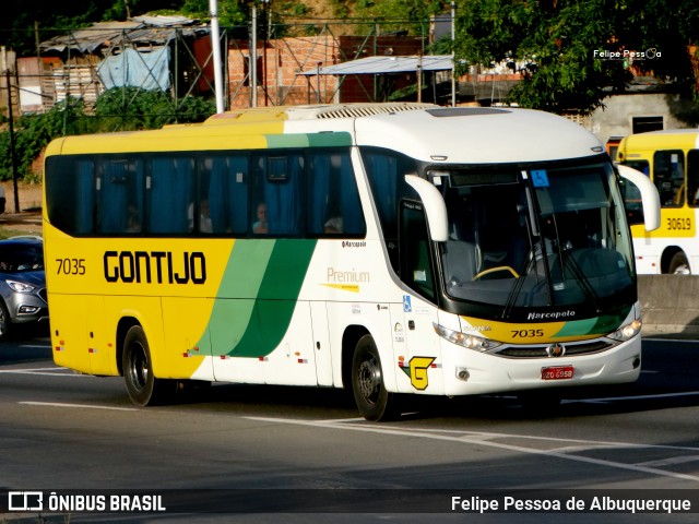 Empresa Gontijo de Transportes 7035 na cidade de Salvador, Bahia, Brasil, por Felipe Pessoa de Albuquerque. ID da foto: 7720167.