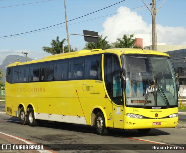 Viação Itapemirim 8709 na cidade de Vitória, Espírito Santo, Brasil, por Braian Ferreira. Número da foto: #7720070.
