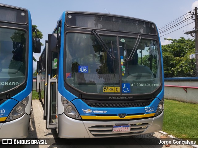 Viação Redentor C47753 na cidade de Rio de Janeiro, Rio de Janeiro, Brasil, por Jorge Gonçalves. Número da foto: #7720603.
