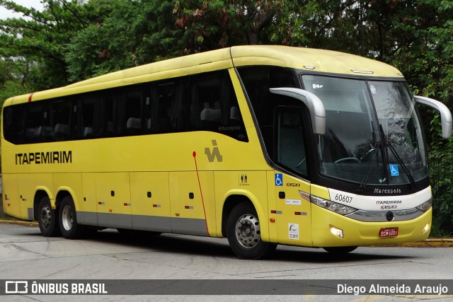 Viação Itapemirim 60607 na cidade de São Paulo, São Paulo, Brasil, por Diego Almeida Araujo. Número da foto: #7722445.