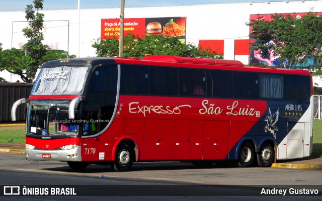 Expresso São Luiz 7170 na cidade de Goiânia, Goiás, Brasil, por Andrey Gustavo. Número da foto: #7726157.