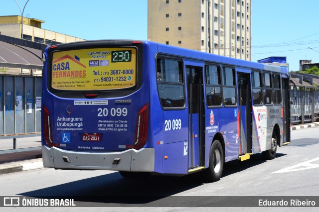 Auto Viação Urubupungá 20.099 na cidade de Osasco, São Paulo, Brasil, por Eduardo Ribeiro. ID da foto: 7726455.